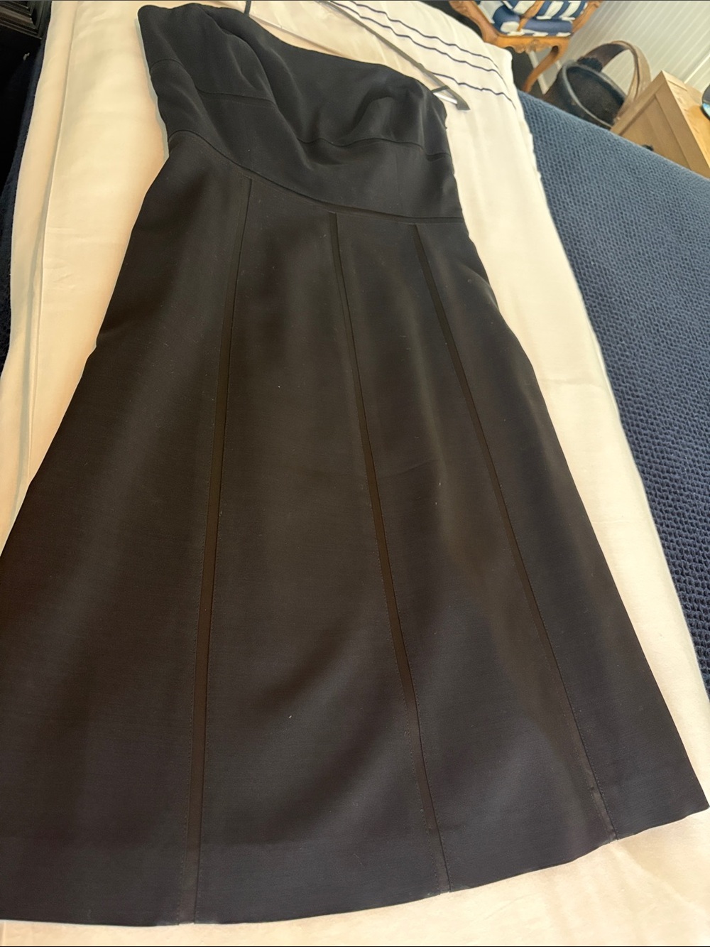 Ann Taylor Strapless Black A-Line Cocktail Dress